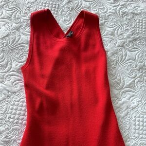 Theory cross back red midi dress - S